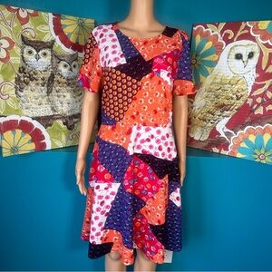 Beige by ECI Dress Floral Patchwork Large